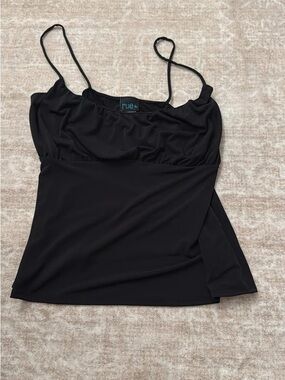 Black Spaghetti Strap Tank Top